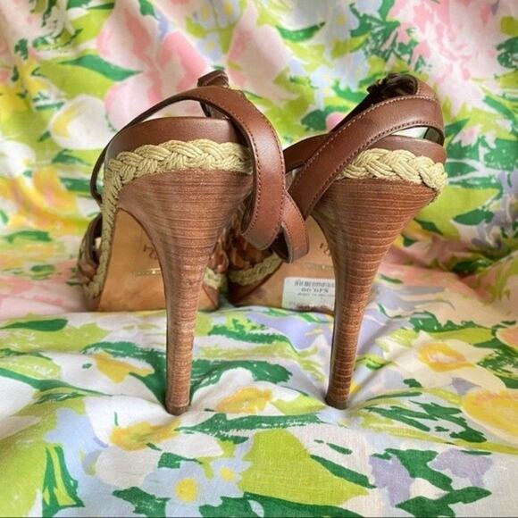 Cole Haan Heels Woven Platform Espadrilles Nike Air - Picture 3 of 4